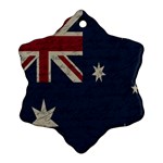 Vintage Australian flag Snowflake Ornament (Two Sides) Back