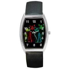 Cats Barrel Style Metal Watch