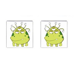 The Most Ugly Alien Ever Cufflinks (square) by Catifornia