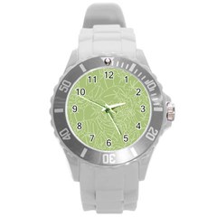 Blender Greenery Leaf Green Round Plastic Sport Watch (l) by Mariart