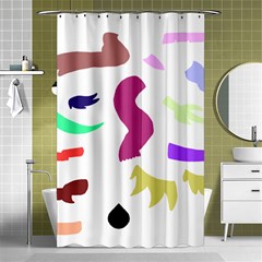 Plushie Color Rainbow Brown Purple Yellow Green Black Shower Curtain 48  X 72  (small) 