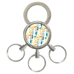 Pebbles Texture Mid Century 3-ring Key Chains