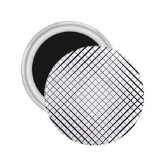 Simple Pattern Waves Plaid Black White 2 25  Magnets