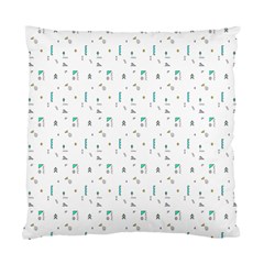 White Triangle Wave Waves Chevron Polka Circle Standard Cushion Case (two Sides) by Mariart