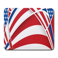 American Flag Star Blue Line Red White Large Mousepads by Mariart