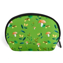 Mushrooms Flower Leaf Tulip Accessory Pouches (large)  by Mariart