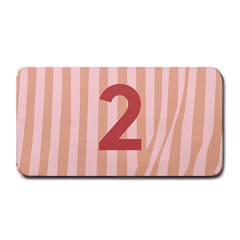 Number 2 Line Vertical Red Pink Wave Chevron Medium Bar Mats by Mariart