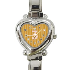 Number 3 Line Vertical Yellow Pink Orange Wave Chevron Heart Italian Charm Watch