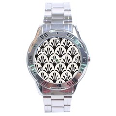 Parade Art Deco Style Neutral Vinyl Stainless Steel Analogue Watch by Mariart