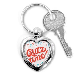 Question Mark Quiz Time Key Chains (heart) 