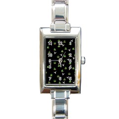 Cactus Pattern Rectangle Italian Charm Watch by Valentinaart