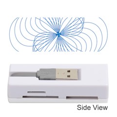 Blue Spirograph Pattern Drawing Design Memory Card Reader (stick)  by Nexatart