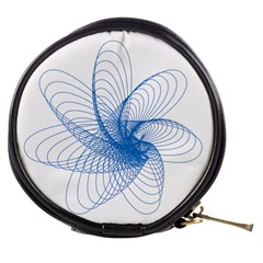 Spirograph Pattern Drawing Design Blue Mini Makeup Bags by Nexatart