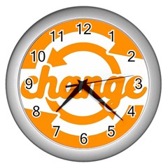 Think Switch Arrows Rethinking Wall Clocks (silver)  by Nexatart