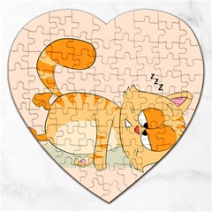 Even Cat Hates Monday Jigsaw Puzzle (heart) by Catifornia