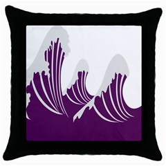 Waves Purple Wave Water Chevron Sea Beach Throw Pillow Case (black)