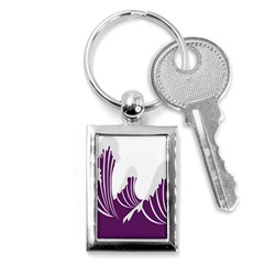 Waves Purple Wave Water Chevron Sea Beach Key Chains (rectangle) 