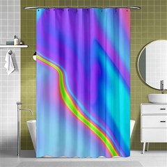 Aurora Color Rainbow Space Blue Sky Purple Yellow Shower Curtain 48  X 72  (small)  by Mariart