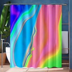 Aurora Color Rainbow Space Blue Sky Purple Yellow Green Pink Shower Curtain 60  X 72  (medium)  by Mariart