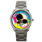 Apollonius Color Multi Circle Polkadot Sport Metal Watch Front