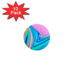 Aurora Color Rainbow Space Blue Sky Purple Yellow Green Pink Red 1  Mini Magnet (10 Pack) 