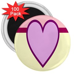 Cute Gender Gendercute Flags Love Heart Line Valentine 3  Magnets (100 Pack)