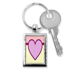 Cute Gender Gendercute Flags Love Heart Line Valentine Key Chains (rectangle) 