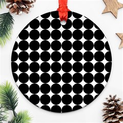 Dotted Pattern Png Dots Square Grid Abuse Black Ornament (round)