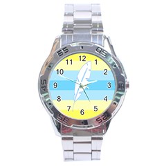 Feather Flags Stainless Steel Analogue Watch by Mariart
