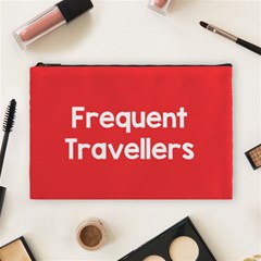 Frequent Travellers Red Cosmetic Bag (large)  by Mariart