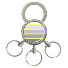 Molly Gender Line Flag Yellow Grey 3-ring Key Chains