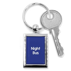 Night Bus New Blue Key Chains (rectangle) 