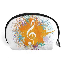 Musical Notes Accessory Pouches (large)  by Mariart