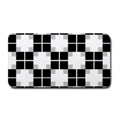 Plaid Black White Medium Bar Mats by Mariart