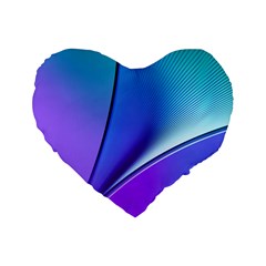 Line Blue Light Space Purple Standard 16  Premium Flano Heart Shape Cushions by Mariart