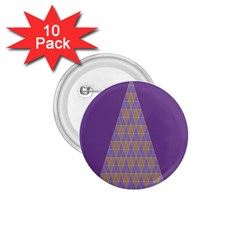 Pyramid Triangle  Purple 1 75  Buttons (10 Pack) by Mariart