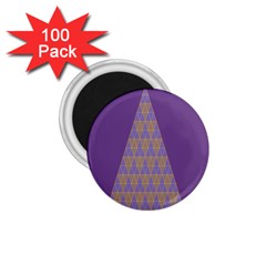 Pyramid Triangle  Purple 1 75  Magnets (100 Pack)  by Mariart