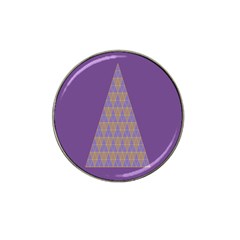 Pyramid Triangle  Purple Hat Clip Ball Marker by Mariart