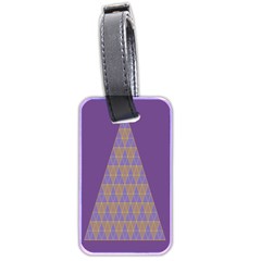 Pyramid Triangle  Purple Luggage Tags (two Sides) by Mariart