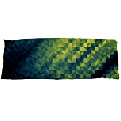 Polygon Dark Triangle Green Blacj Yellow Body Pillow Case Dakimakura (two Sides) by Mariart