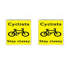 Stay Classy Bike Cyclists Sport Cufflinks (square) by Mariart