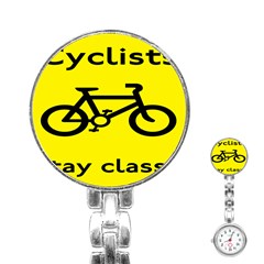 Stay Classy Bike Cyclists Sport Stainless Steel Nurses Watch