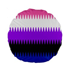 Sychnogender Techno Genderfluid Flags Wave Waves Chevron Standard 15  Premium Round Cushions by Mariart