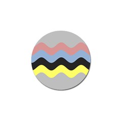 Wave Waves Chevron Sea Beach Rainbow Golf Ball Marker