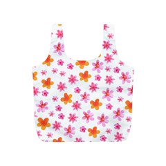 Watercolor Summer Flowers Pattern Full Print Recycle Bags (s)  by TastefulDesigns