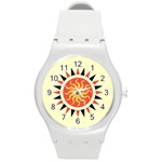 Yin Yang Sunshine Round Plastic Sport Watch (M) Front