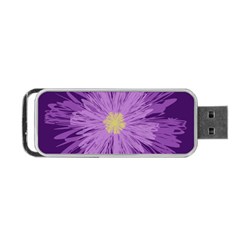 Purple Flower Floral Purple Flowers Portable Usb Flash (two Sides) by Nexatart