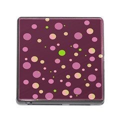 Decorative Dots Pattern Memory Card Reader (square) by ValentinaDesign