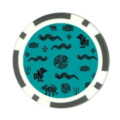 Aztecs Pattern Poker Chip Card Guard by ValentinaDesign