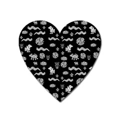 Aztecs Pattern Heart Magnet by ValentinaDesign